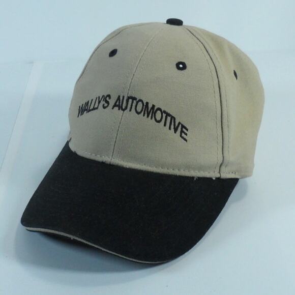 Wally's Automotive Logo Embroidered Strapback Cap Hat Mechanic Auto Repair OTTO - Picture 1 of 8